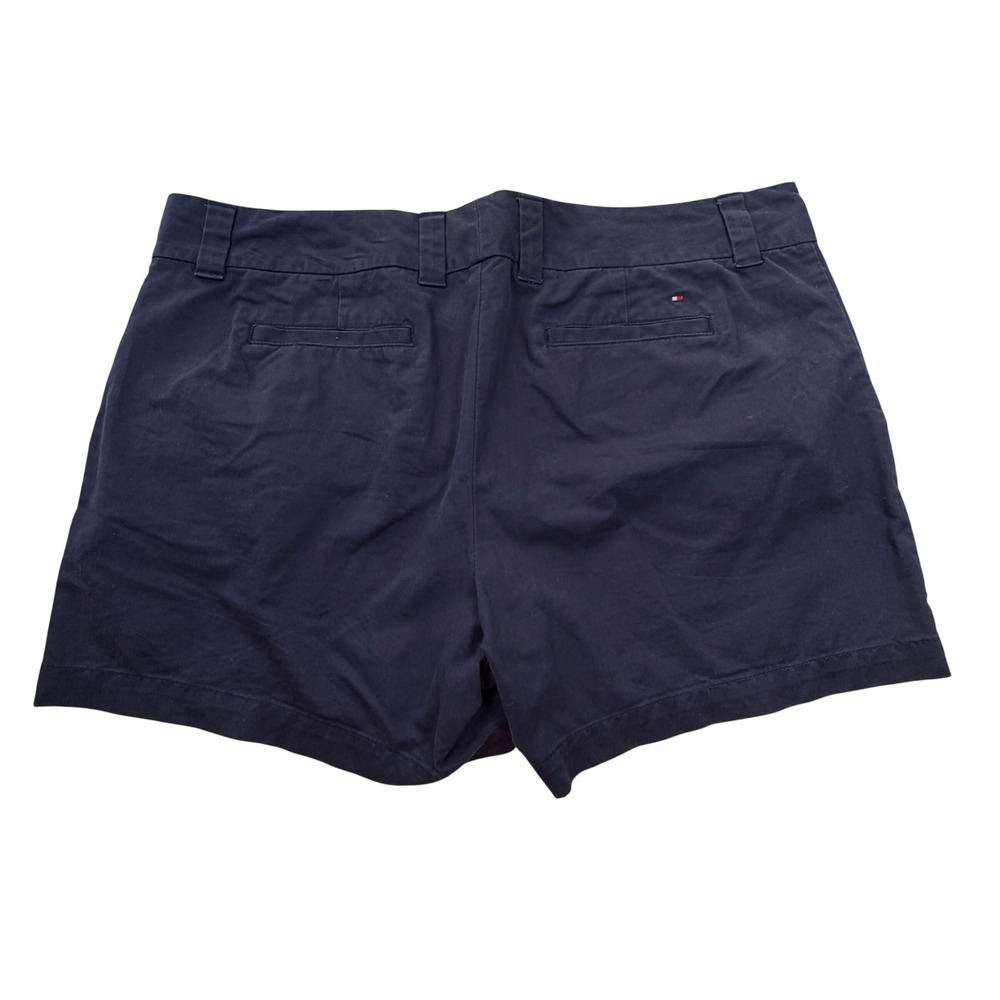 Tommy Hilfiger Cotton Navy Chino Shorts Womens Size 16 Preppy Casual Summer